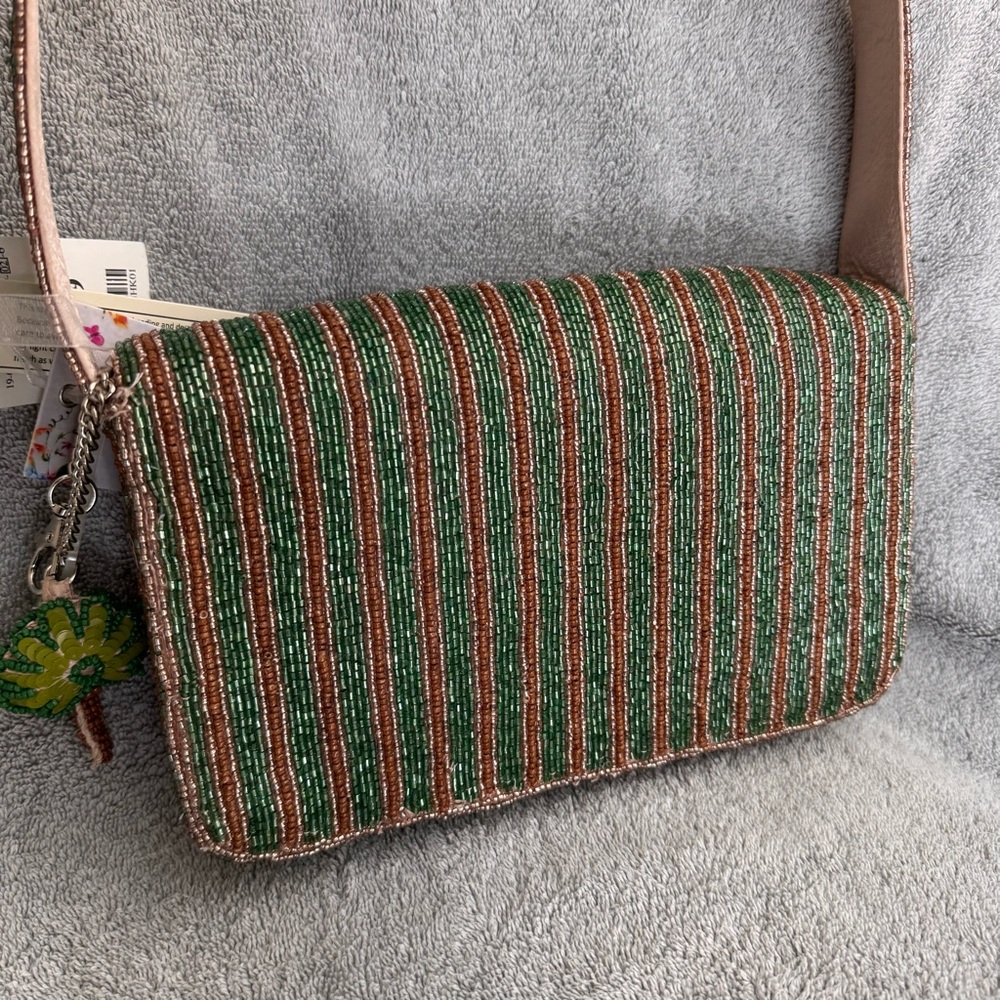 Made in India Palm Tree Tassel Beaded bag - Picture 4 of 6